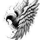 Broken Angel Wing tattoo design idea