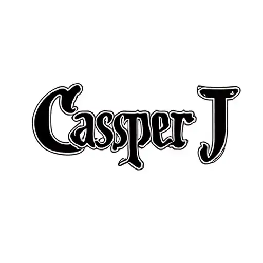 "Casper J" name tattoo design tattoo design idea