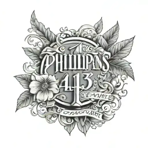 Philippians 4 13 tattoo design idea