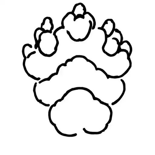 a dog's paw made of popcorn tattoo design idea