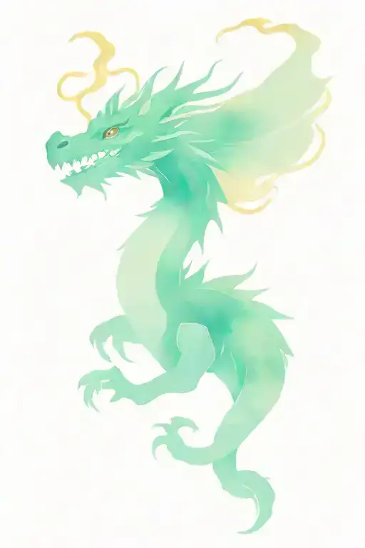 Korean style dragon tattoo design idea
