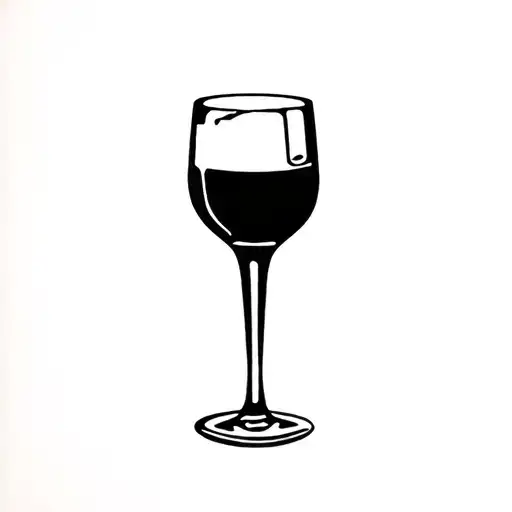 beer and glass of wine tattoo design idea