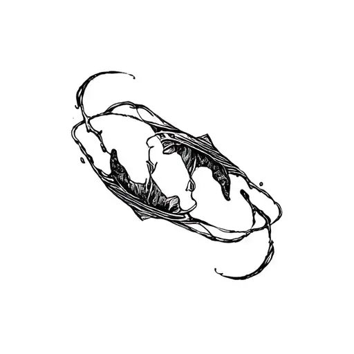 simple and subtle black and white designs inspired by "screaming underwater" by Alex warren tattoo design idea