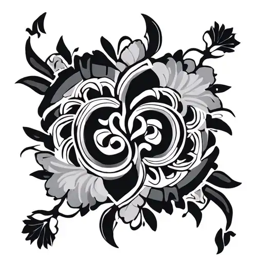 Hmong traditional patterns tattoo design idea