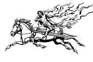 Elijah chariot of fire tattoo design idea