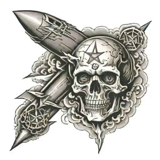 atomic bomb explosion tattoo design idea