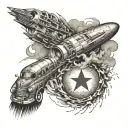 atomic bomb explosion tattoo design idea