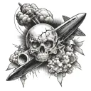 atomic bomb explosion tattoo design idea
