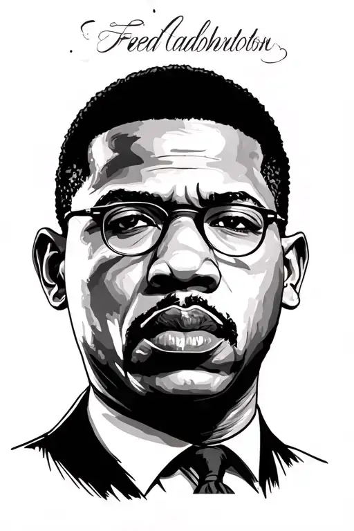 Fred Hampton and Malcolm X tattoo design idea