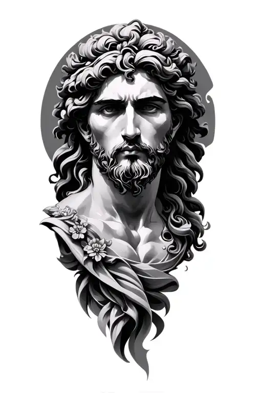 Greek mythology inspired tattoo featuring tattoo design idea