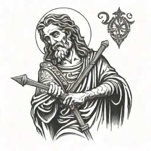 Saint Jude Thaddeus tattoo design idea