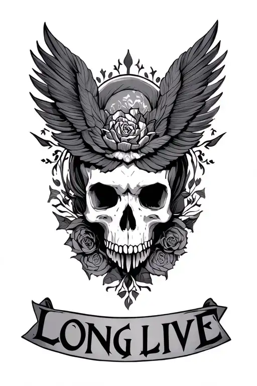 long live tattoo design idea