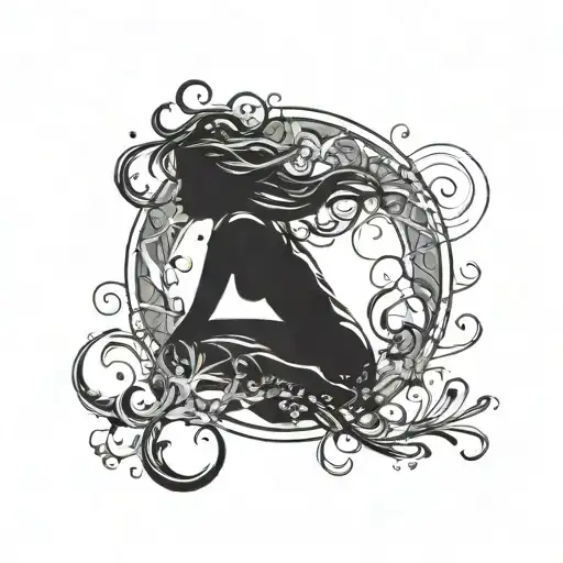 aquarius sign with carpe diem theme and hapiness theme. ı want this tattoo to show freedom and hapiness tattoo design idea