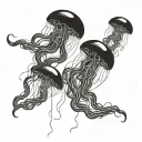 Gemini jellyfish muse tattoo design idea