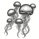 Gemini jellyfish muse tattoo design idea