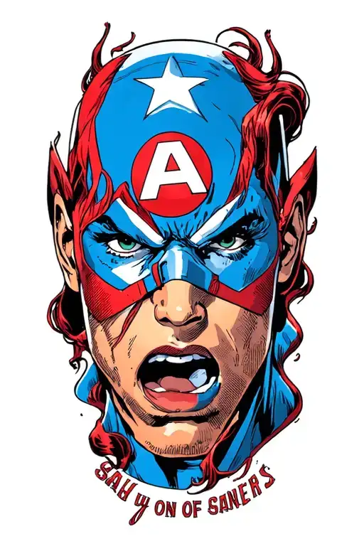 marvel vintage comic book with text  tattoo design idea