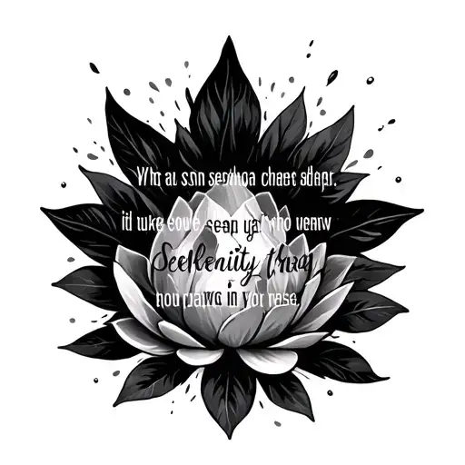 Serenity Prayer tattoo design idea