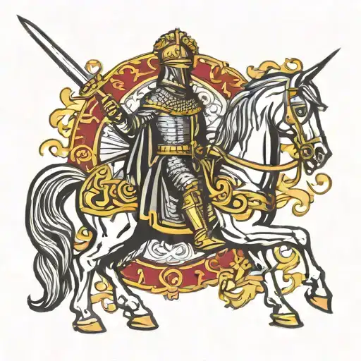 byzantine knight  tattoo design idea