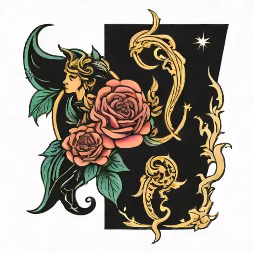 virgo gemini libra Taurus zodiac symbol tattoo design idea