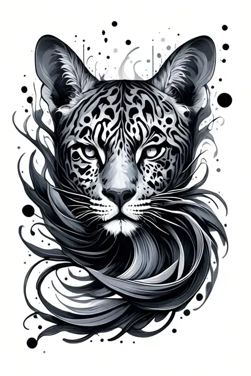 qr code flowing tattoo design idea