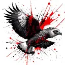 harpy eagle soaring tattoo design idea