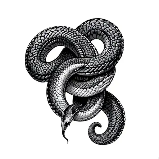 upside down intwined tail snakes for a bum to back tattoo tattoo design idea