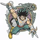 calistenics front lever super hero academia tattoo design idea