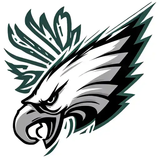 Philadelphia eagles tribute tattoo combining elements tattoo design idea