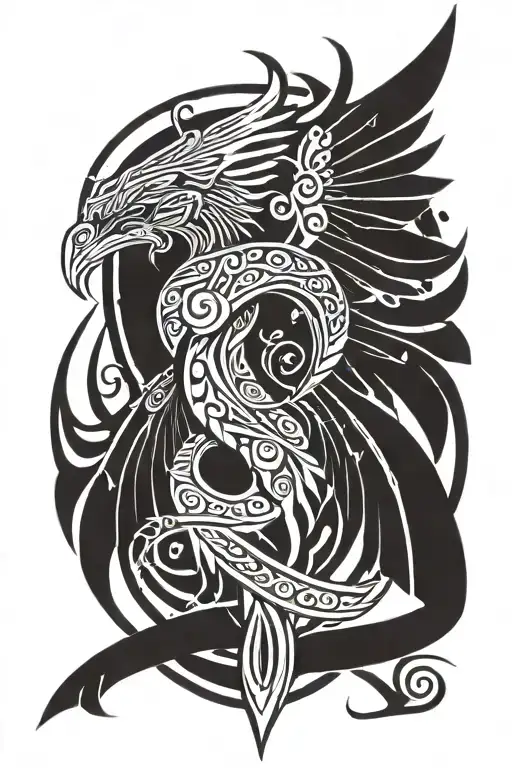 Valkyrie wings tattoo design idea