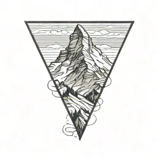 matterhorn mountain tattoo design idea