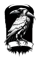 Raven Grim Reaper tattoo design idea