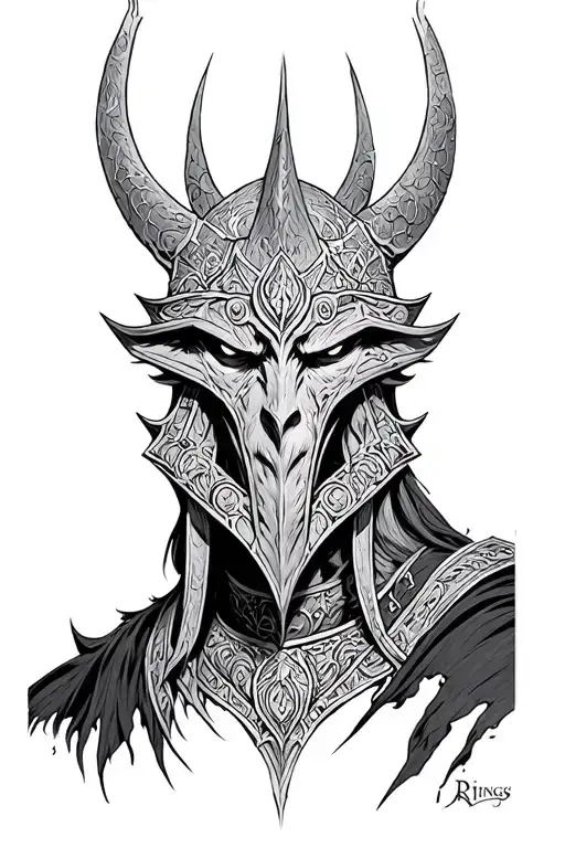 Sauron Lord of the Rings tattoo design idea