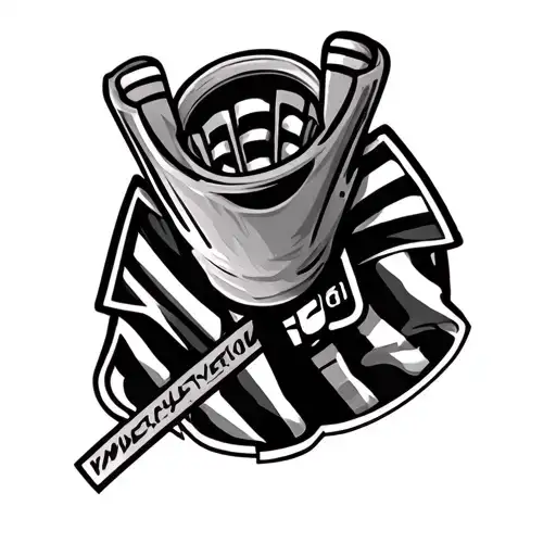 hockey referee whistle tattoo design idea