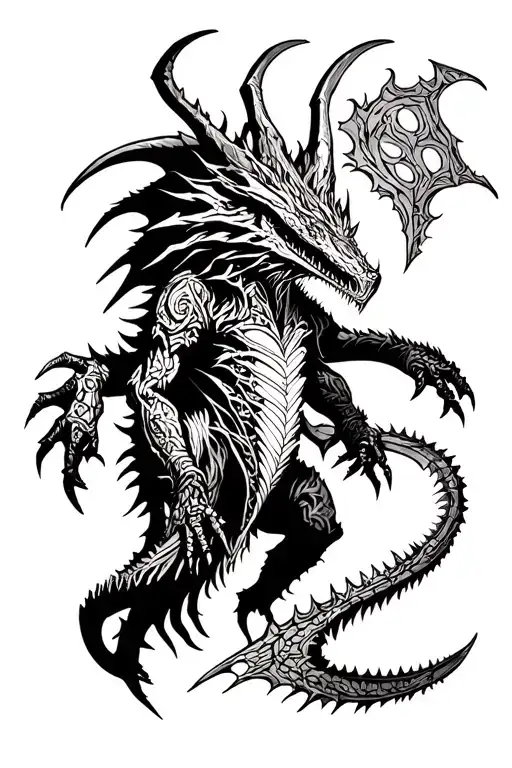 Glavenus Monster Hunter tattoo design idea