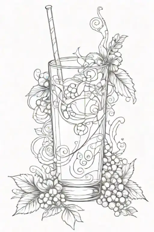 alcohol tattoo design idea
