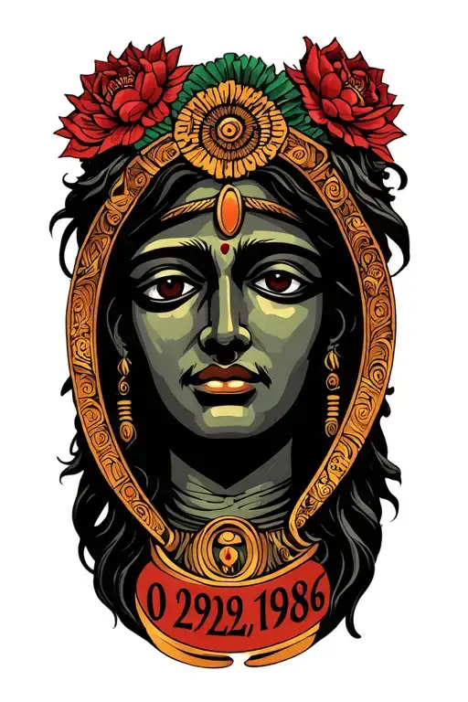 a tatto with Gods face and these dates of birth 09/29/1986 01/22/1989 tattoo design idea