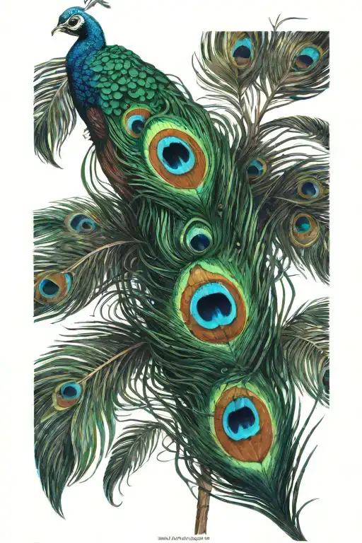 peacock feathers tattoo design idea