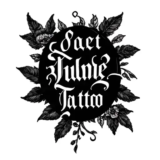 last name written tattoo design idea