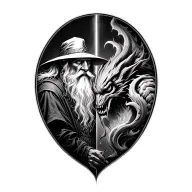 Gandalf vs. Balrog tattoo design idea