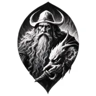Gandalf vs. Balrog tattoo design idea