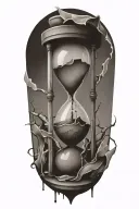 Shattered hourglass  tattoo design idea