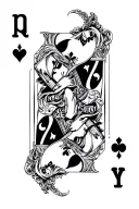 qos queen of spades tattoo design idea
