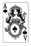 qos queen of spades tattoo design idea