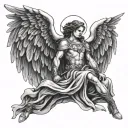 Archangel Raphael angel tattoo design idea
