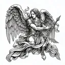 Archangel Raphael angel tattoo design idea
