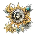 00:00 Sun and moon tattoo design idea