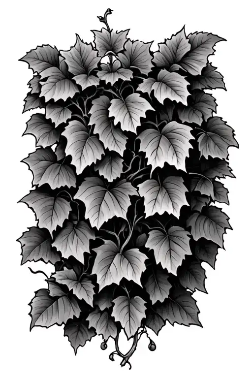 ivy vines tattoo design idea