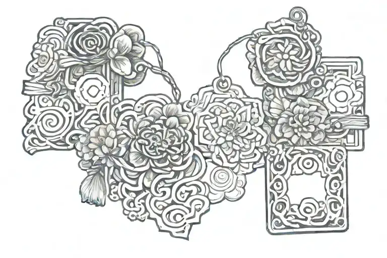 omamori japanese blank paper charm tattoo design idea