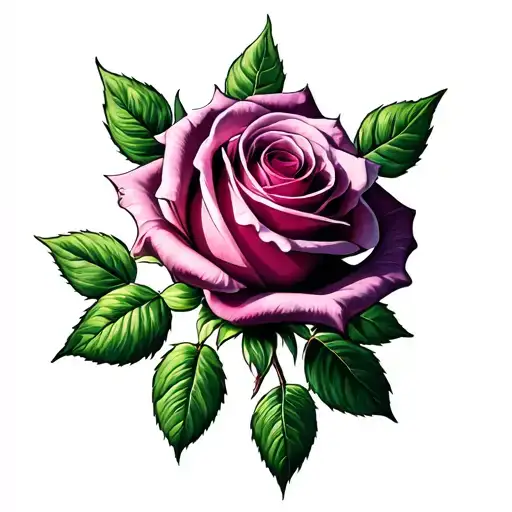 rose growing with cross tattoo design idea