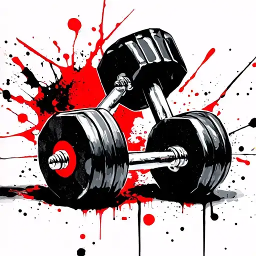 pair of dumbbells tattoo design idea